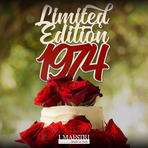 Cake Topper In Legno Per Compleanno Con La Scritta "Limited Edition" e l'Anno di Nascita Personalizzabile I Maestri Made In Italy