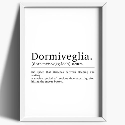 Bedroom Decor Sleeping Definition Print Bedroom Prints Etsy