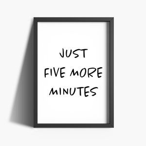 Gaming Prints | Five More Minutes | Gifts For Teen Boys | Gamer Prints | Gaming Gifts | Gaming Room Decor | Game Gift | Boys Room Decor
