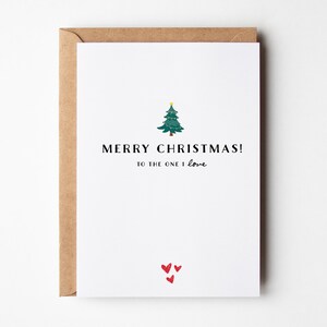 Carte de Noël de mari, carte de joyeux Noël à celui que j’aime, carte de Noël romantique simple pour lui, carte de Noël joyeux pour petit ami, femme