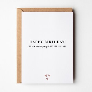 Carte d'anniversaire de beau-frère, carte de joyeux anniversaire pour beau-frère, à un beau-frère incroyable, cartes de frère, carte d'anniversaire pour lui
