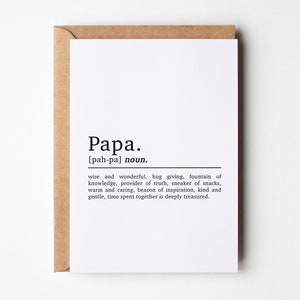 Carte d'anniversaire grand-père, définition de papa, carte grand-père, carte de fête des pères grand-père, carte d'anniversaire grand-père, carte de fête des pères grand-père pour lui