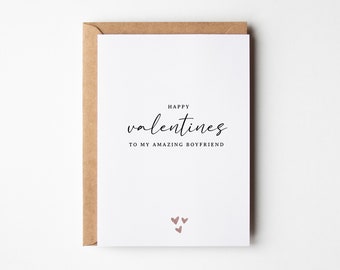 Boyfriend Valentines Card For Him, Happy Valentines Day Boyfriend Card, Simple Romantic Valentines Card, Valentines Day Card For Boyfriend