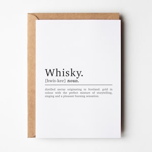 d'anniversaire de définition de whisky | carte d'anniversaire de papa | Carte d'anniversaire pour lui | Carte d'anniversaire drôle | carte d'anniversaire whisky | Carte Frère