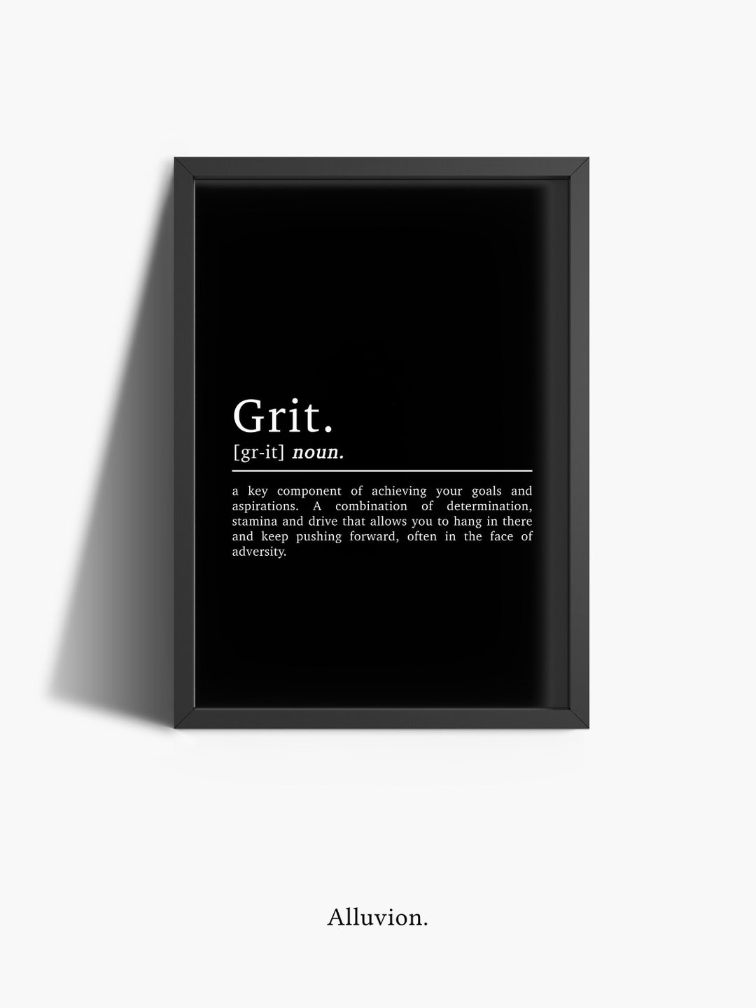 Office Wall Art Home Office Prints Grit Definition Motivational Print Motivational Quotes Prints