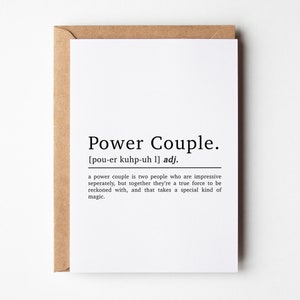 Carte d'anniversaire pour petit ami | Carte de définition du couple de puissance | Carte d'anniversaire | Carte d’anniversaire de petit ami | Carte d'anniversaire pour mari