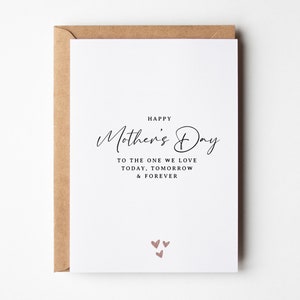 Carte de fête des mères pour maman, maman, carte de fête des mères mignonne, carte de fête des mères simple heureuse pour elle, de sa fille, pour maman