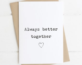 Anniversary Card | Better Together | Anniversary Card For Boyfriend | Love Cards | Anniversary Card For Husband | Happy Anniversary Card