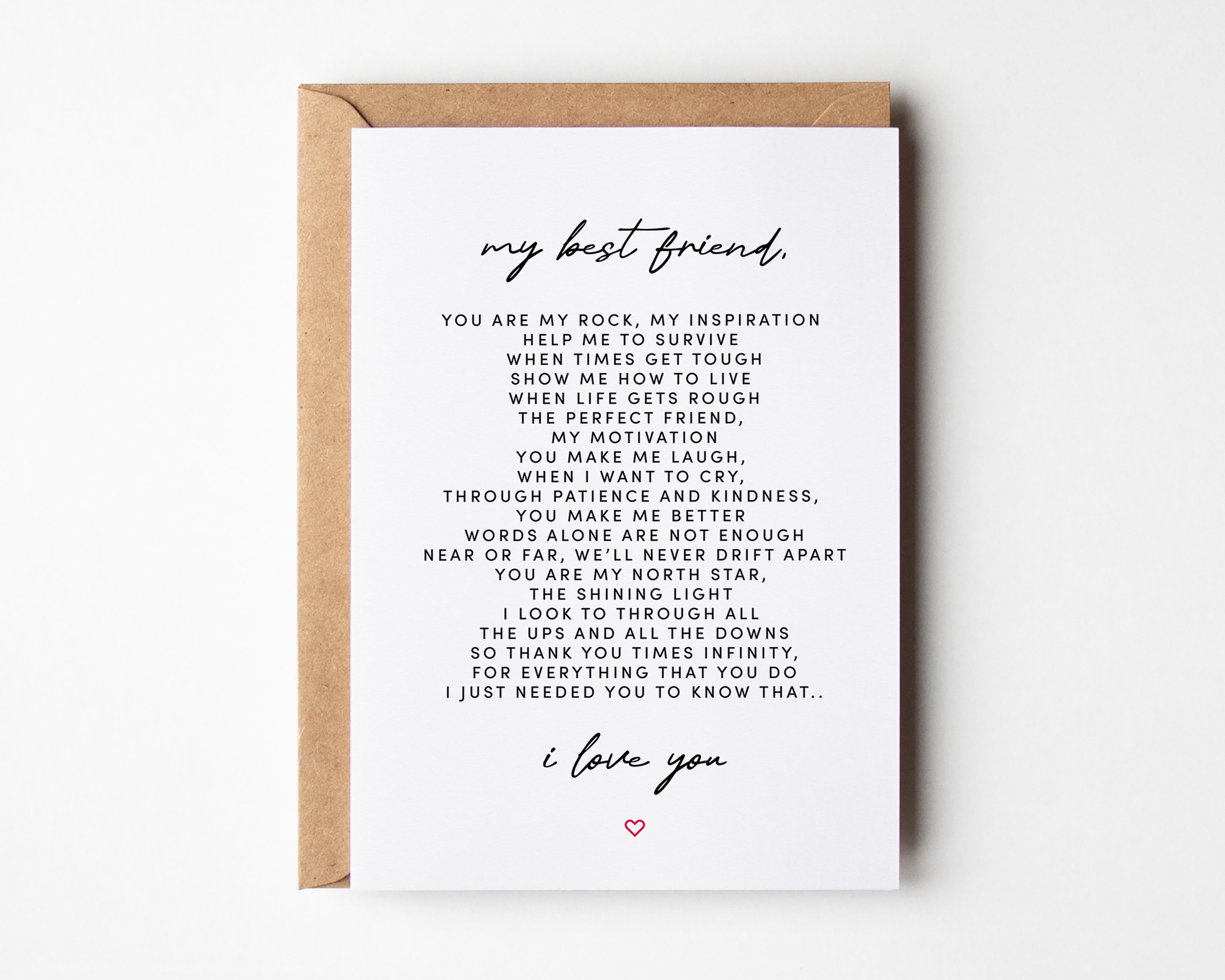 Best Friend Birthday Card Poem For Her Best Friend Card 