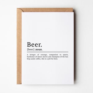 Carte d’anniversaire de bière | Carte d'anniversaire pour lui | Carte pour mari | Carte d’anniversaire drôle | Carte d'anniversaire pour les amateurs de bière | Carte d'anniversaire pour petit ami