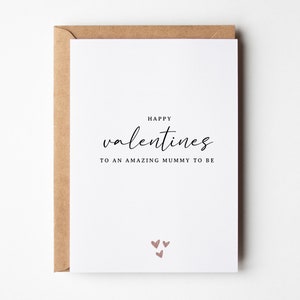 Carte de Saint-Valentin de petite amie pour maman à être, carte de Saint-Valentin femme, carte de Saint-Valentin romantique simple, carte de Saint-Valentin pour nouvelle maman, elle