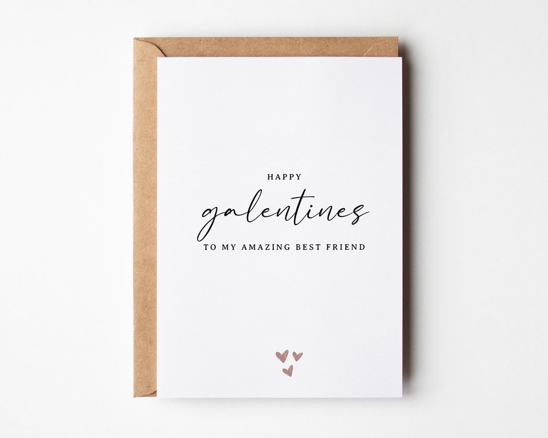 Galentines Day Card for Best Friend, Friend Valentines Day Card, Happy ...