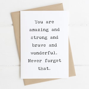 Vous êtes incroyable | Cartes inspirantes | Carte de motivation | Carte pour le meilleur ami | Carte pour son | Cartes de devis | Carte de positivité | Carte optimiste
