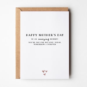 Carte de fête des mères pour maman, carte de fête des mères maman, jolie carte de fête des mères, simple carte de fête des mères heureuse pour elle, de sa fille, pour maman
