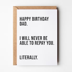 Carte d'anniversaire papa, carte d'anniversaire drôle pour papa, carte d'anniversaire pour papa, cartes de joyeux anniversaire papa, cadeau d'anniversaire pour papa, carte papa de sa fille
