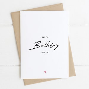 Joyeux anniversaire Bestie | Carte d'anniversaire de meilleur ami | Carte joyeux anniversaire | Carte d'anniversaire d'ami | Carte d'anniversaire pour meilleur ami | Pour elle