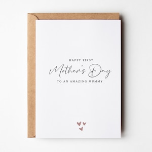 Première carte de fête des mères pour maman, 1ère carte de fête des mères, carte de fête des mères de bébé, bonne première carte de fête des mères pour maman, nouvelle maman, pour elle