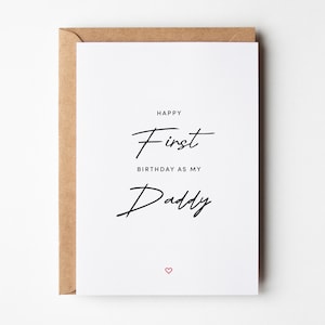 Happy First Birthday As My Daddy Card | Dad Birthday Card | Birthday Card From Baby | First Birthday Card For Daddy | New Dad Birthday Card