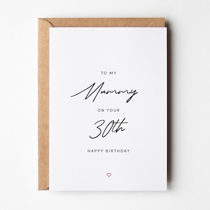 30e anniversaire de maman pour maman | 30e carte d'anniversaire pour maman | Joyeux anniversaire maman | carte d'anniversaire de maman | 30e Cartes | 30e carte de bébé