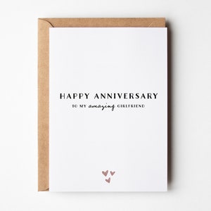Girlfriend Anniversary Card | Anniversary Card For Girlfriend | Happy Anniversary To My Amazing Girlfriend | Anniversary Cards For Her
