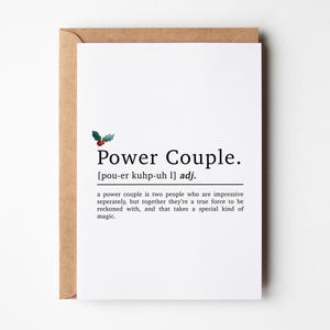 Carte de Noël pour petit ami, définition couple puissant, carte de Noël pour couple, carte de Noël petit ami, carte de Noël pour mari, lui