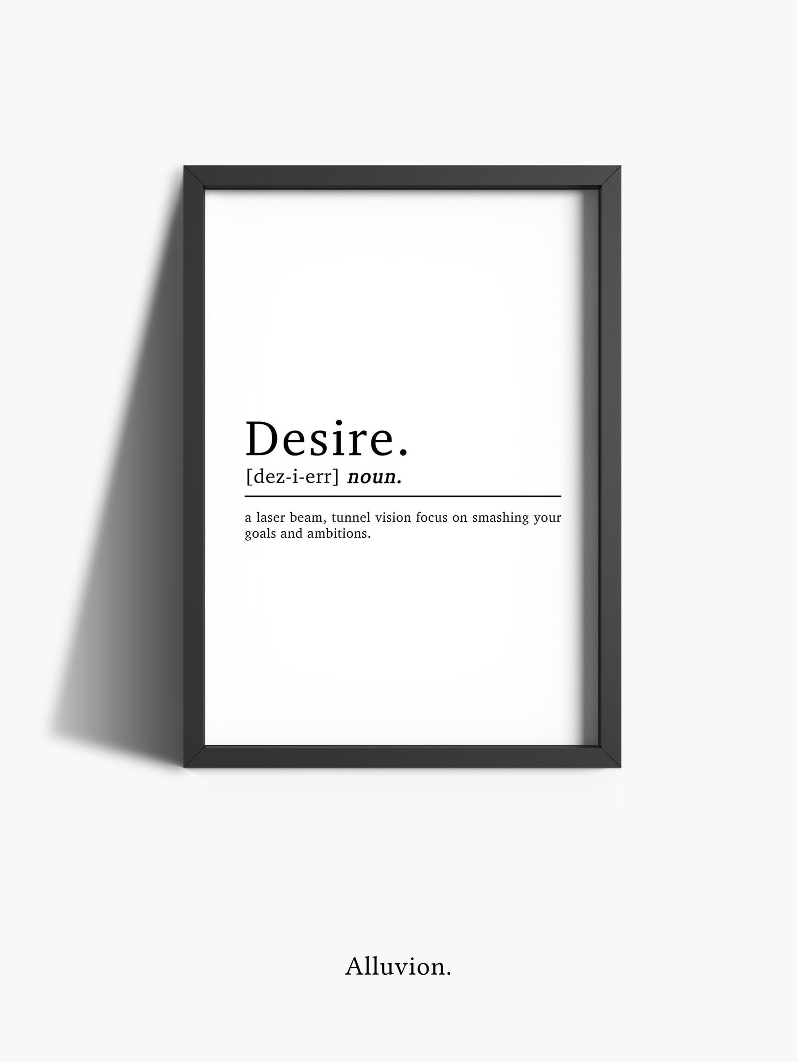 Desire Definition Home Office Print Inspirational Quotes Etsy