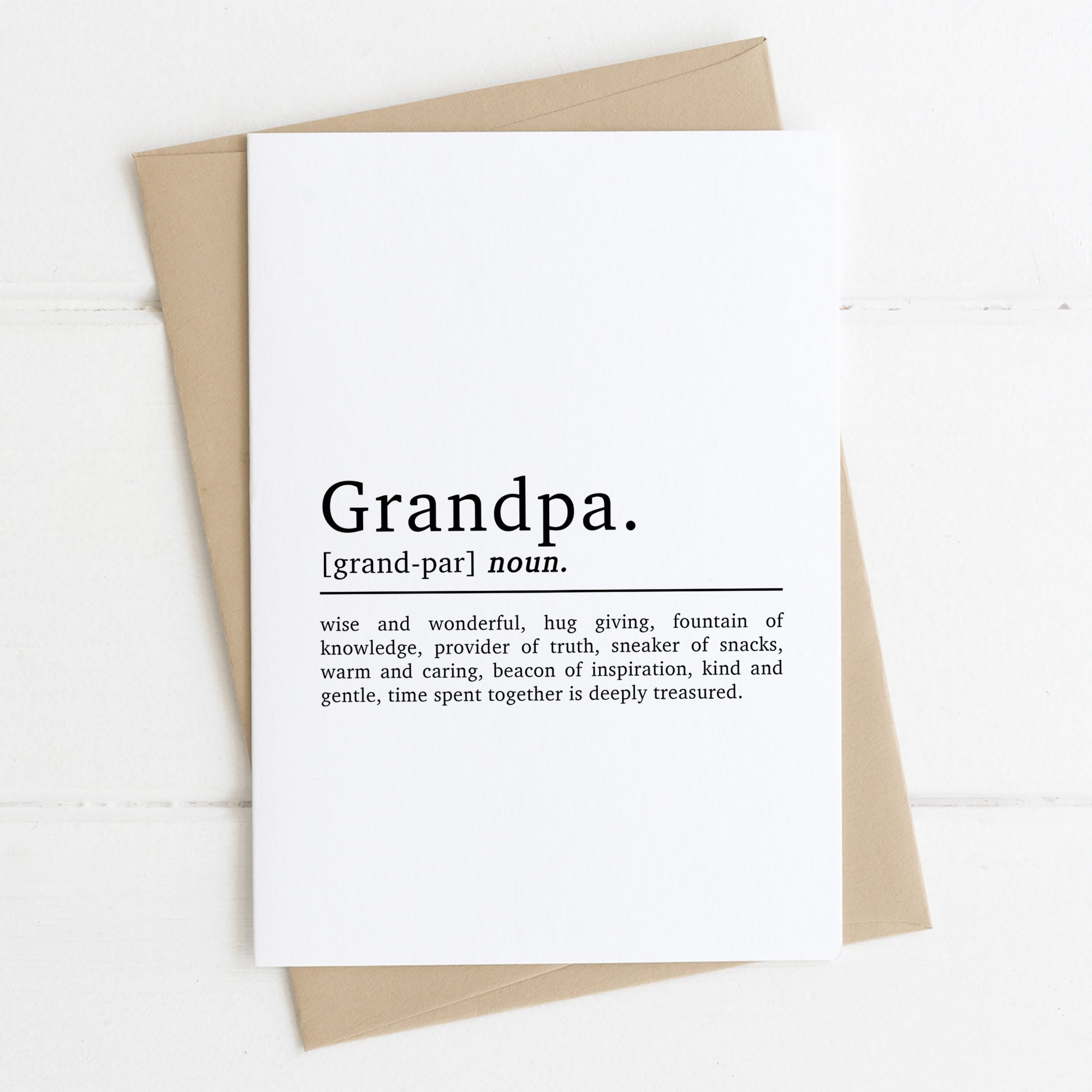 Grandpa Definition Birthday Card Card for Grandpa Fathers Etsy UK