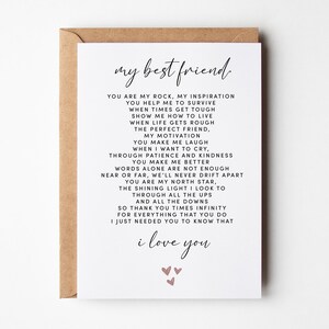 Carte d'anniversaire meilleur ami, poème meilleur ami, carte d'anniversaire ami, carte d'anniversaire meilleur ami, carte d'amitié, carte de remerciement