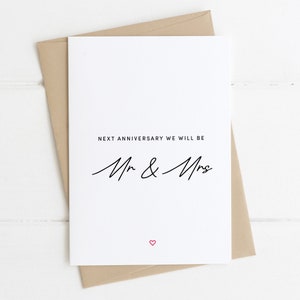 Carte joyeux anniversaire | Prochain anniversaire, nous serons Mr & Mrs | Carte d'anniversaire de fiancé | Carte d'anniversaire pour fiancé | Carte d'anniversaire