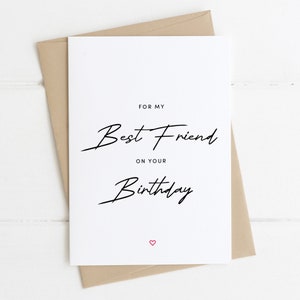 Pour mon meilleur ami pour ton anniversaire | Carte d'anniversaire de meilleur ami | Carte de joyeux anniversaire | Carte d'anniversaire d'ami | Carte d'anniversaire pour le meilleur ami