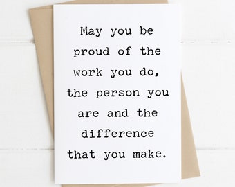 May You Be Proud Inspirational Motivational Card | Card For Best Friend | Card For Her | Quote Card | Positivity Card | Upbeat Card