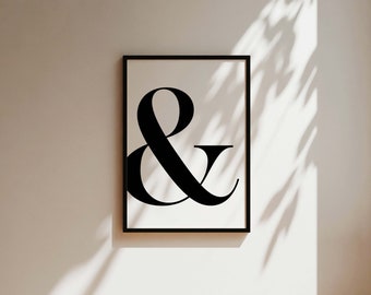 Ampersand Print Typography Wall Art | Home Office Print | Home Office Decor | Ampersand Wall Art | Home Office Gifts | Typography Prints