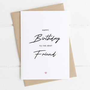 Carte d’anniversaire du meilleur ami | Joyeux anniversaire au meilleur ami | Carte d'anniversaire pour elle | Carte d’anniversaire d’un ami | Carte d'anniversaire pour le meilleur ami