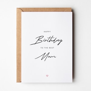 Happy Birthday Best Mum Birthday Card | Best Mum Card | Birthday Card For Mum | Birthday Cards For Mum | Cards For Mum | Mum Card | For Her