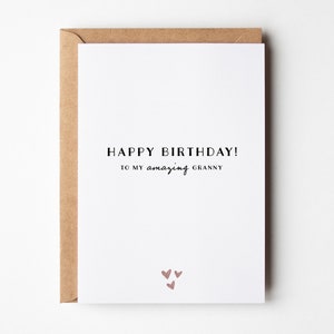 Happy Birthday Granny Card, Birthday Card For Grandparents, To My Amazing Granny, Grandma Birthday Gift, Nana, Nanny, Grandma Cards For Her