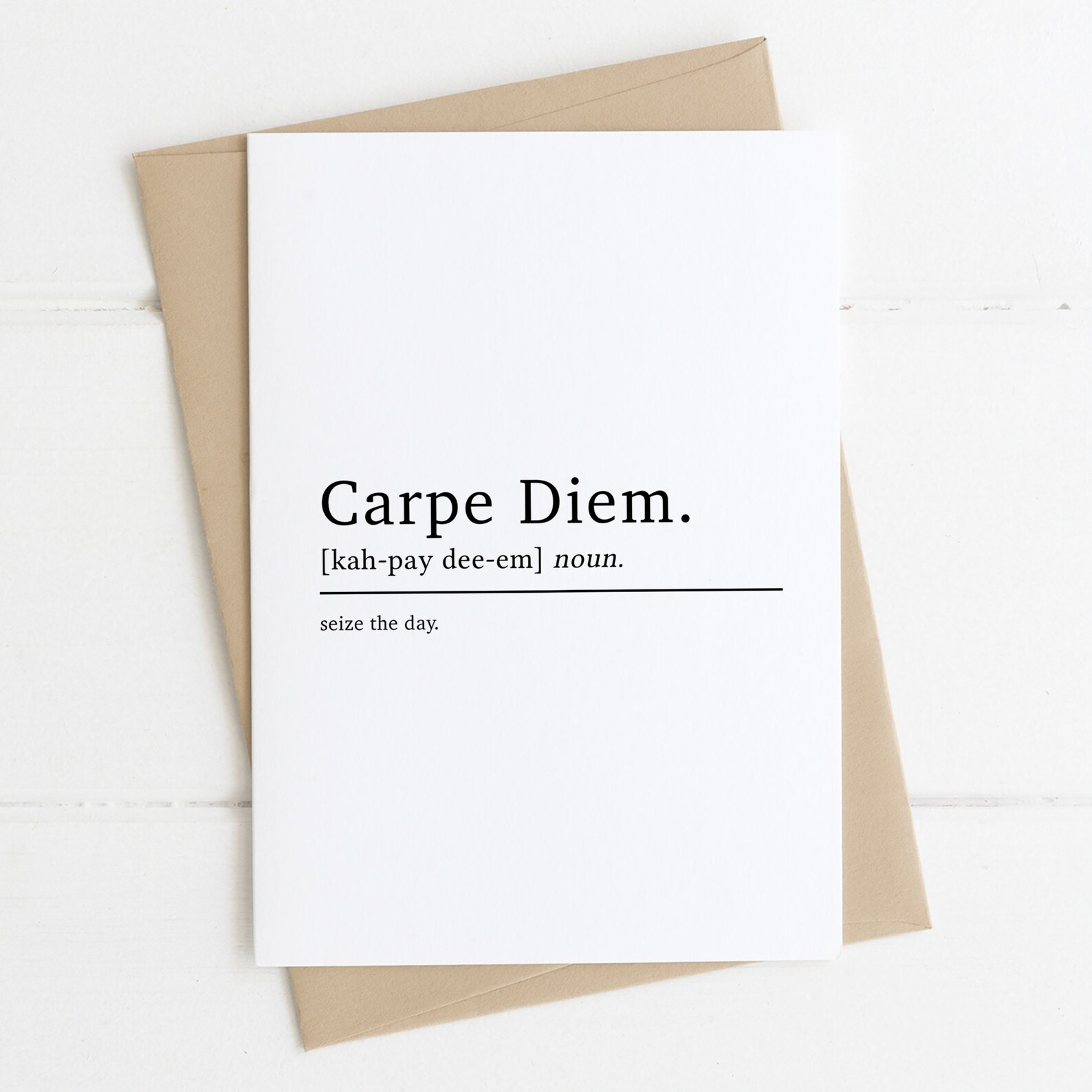 Carpe Diem Definition Birthday Card Card for Friends Etsy