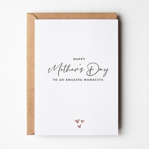 Carte de fête des mères Mamacita, carte de fête des mères pour la meilleure amie, jolie carte de fête des mères simple, carte de fête des mères maman pour elle, de la meilleure amie, mari