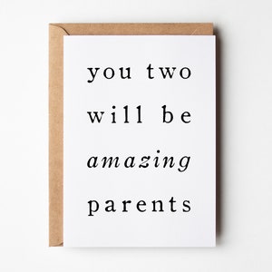 Nouvelle carte bébé | Carte parents incroyables | Carte d'annonce de bébé | Carte de grossesse | Félicitations nouvelle carte bébé | Carte de nouveaux parents pour un ami