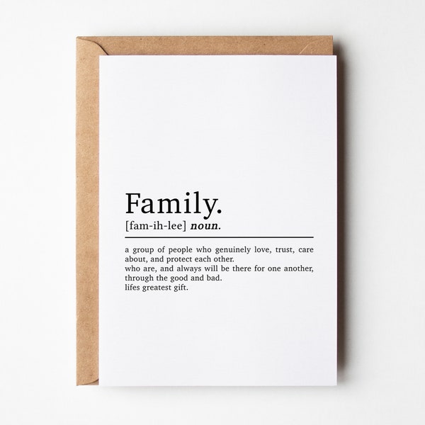 Family Card, Welcome To The Family Card, Family Definition, Card For Family, New Family Card, Congratulations Card, New Parents Cards