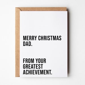 Carte de Noël drôle de papa, de la plus grande réussite, carte de Noël de papa, carte de Noël drôle pour papa, cartes de Noël grossières pour papa, Noël