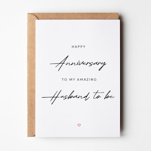 Carte de fiancé joyeux anniversaire pour futur mari | Carte d'anniversaire de fiancé | Carte d'anniversaire pour fiancé | Carte Anniversaire futur mari