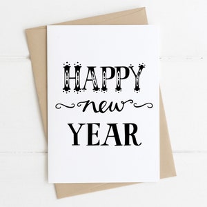 Carte de bonne année | Cartes festives du Nouvel An | Carte de Noël | Sparkle Card | Carte du Nouvel An | Amis Nouvel An | Carte du Nouvel An familial | R6