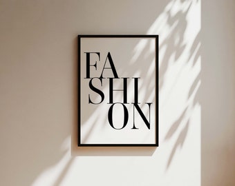 Bedroom Decor Fashion Wall Art Print | Fashion Poster | Dressing Room Prints | Fashion Statement Quote Prints | Fashion Prints | For Bedroom