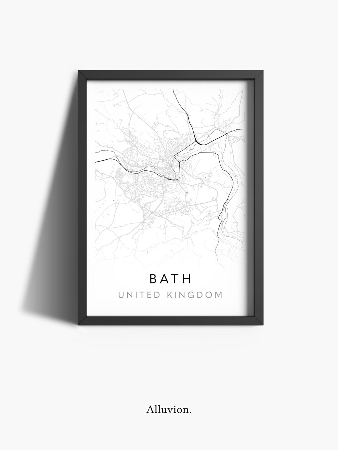 Map Print Bath Print Map Gift City Map Prints Map Poster City Wall Art