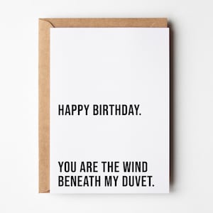 Carte d'anniversaire drôle de petit ami, vent sous la couette, carte d'anniversaire pour mari, cartes d'anniversaire pour lui, carte d'anniversaire de mari, cartes grossières