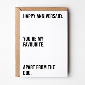 Carte d'anniversaire drôle de petit ami, préférée à part le chien, carte d'anniversaire de papa de chien, cartes d'anniversaire pour lui, papa de chien, carte de maman de chien