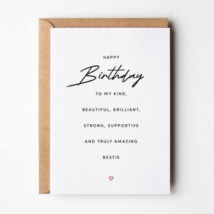 Incroyable carte d’anniversaire Bestie | Carte d’anniversaire du meilleur ami | Poème pour le meilleur ami | Joyeux anniversaire meilleure amie | Carte d'anniversaire pour meilleure amie