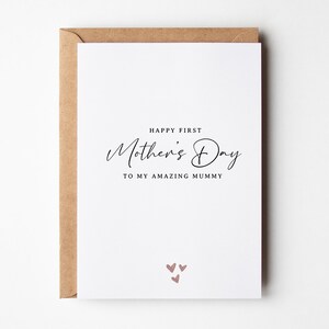 Première carte de fête des mères pour maman, 1ère carte de fête des mères, carte de fête des mères de bébé, bonne première carte de fête des mères pour maman, nouvelle maman, pour elle