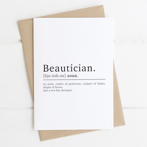 de définition d'esthéticienne | Carte technique pour les ongles | Carte d'anniversaire esthéticienne | Nouvelle carte de visite | carte pour esthéticienne | Cartes de remerciement