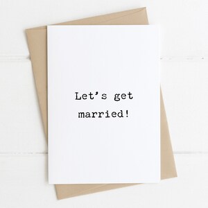 Envie de se marier plus tard Carte | Obtenir une carte de mariage | Carte de mariage | Le jour de notre mariage | Marions-nous | Carte pour la mariée | Marié